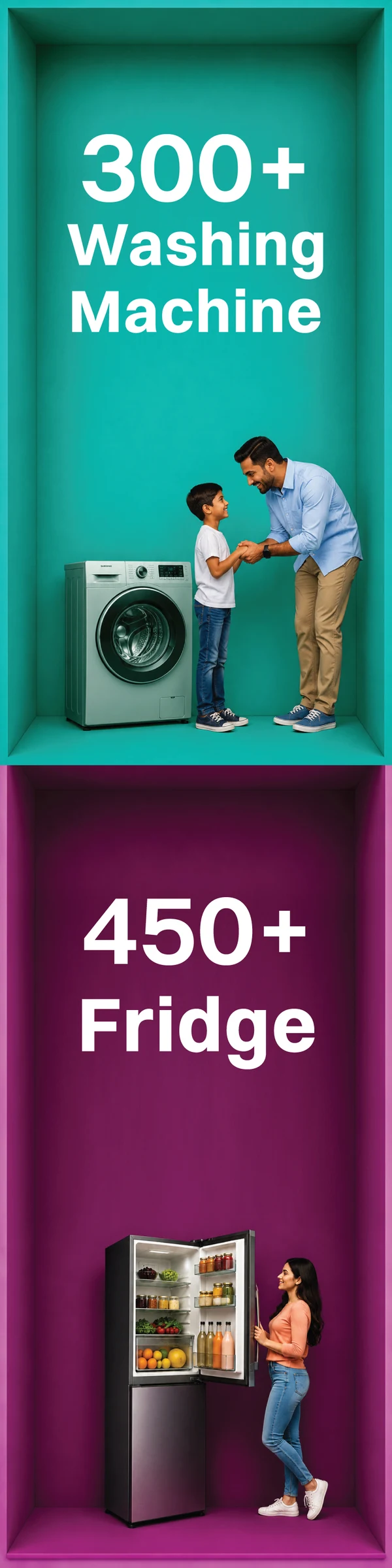 Archway panel — washing machines and refrigerators