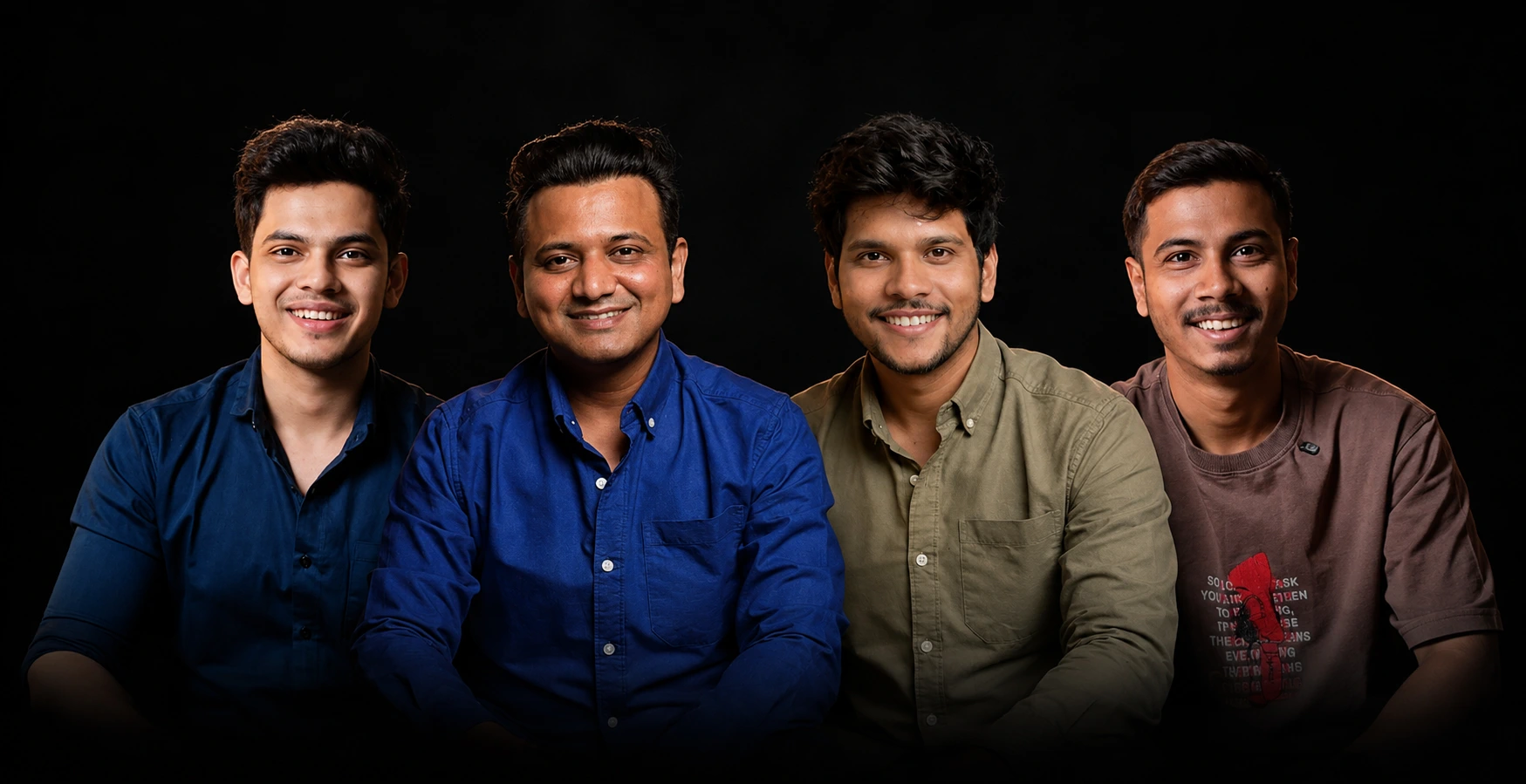 The Tantreak Design LLC creative team: Rishabh Singh, Siddharth Sharma, Vineet and Kaushik Jikadara
